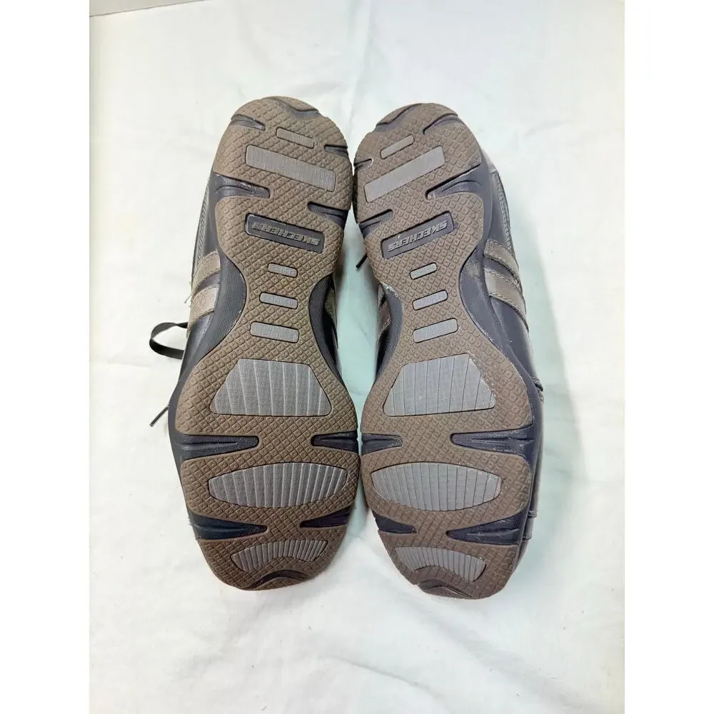 SKECHERS  LEATHER CASUAL SNEAKERS Mens size 12 color black SN 62861 - Picture 13 of 13